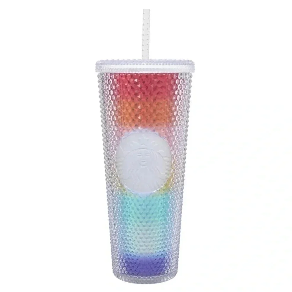 Starbucks 2020 Rainbow Pride Studded Bling 24 Ounce Tumbler Cold Cup LGTBQ